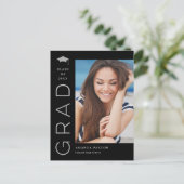 Joyful Afstudeerder Editable Color Afstuderen Brie Briefkaart (Staand voorkant)