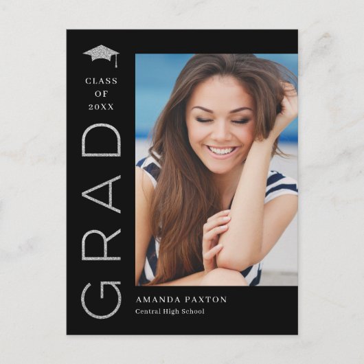 Joyful Afstudeerder Editable Color Afstuderen Brie Briefkaart (Voorkant)