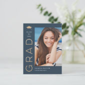 Joyful Afstudeerder Editable Color Afstuderen Brie Briefkaart (Staand voorkant)