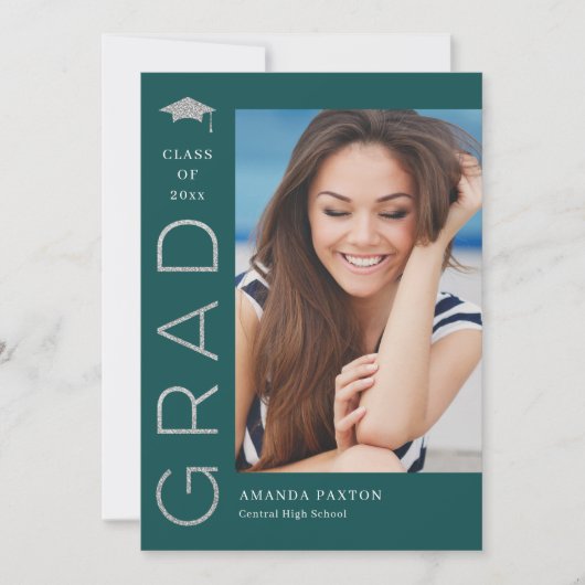Joyful Afstudeerder Editable Color Afstuderen Invi Kaart (Voorkant)