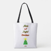 Joyful-All-Over-Print Canvas tas voor Kerstmis (Achterkant)
