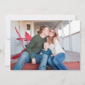 Joyful and Blessed Red Photo met kerstfeestdag Feestdagenkaart (Achterkant)