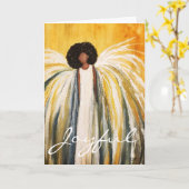 Joyful Angel Holiday Kaart (Gele Bloem)