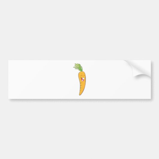Joyful Asian Carrot Vegetable Bumpersticker (Voorkant)