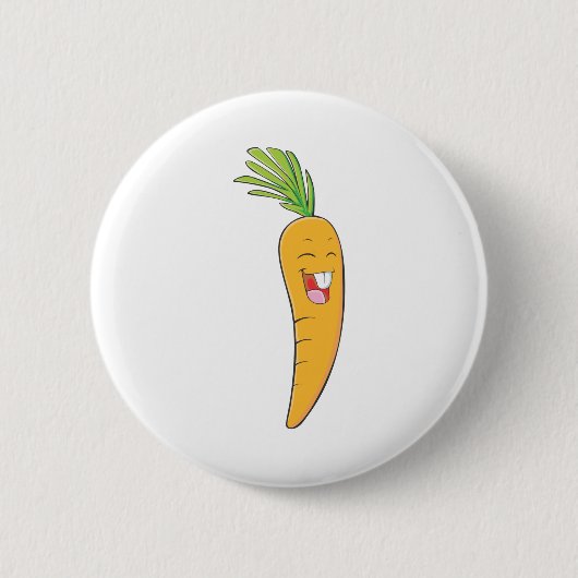 Joyful Asian Carrot Vegetable Ronde Button 5,7 Cm (Voorkant)