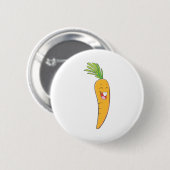 Joyful Asian Carrot Vegetable Ronde Button 5,7 Cm (Voorkant /achterkant)