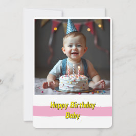 Joyful Baby Birthday Kaart - Instant Download