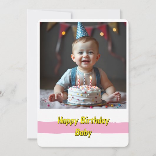 Joyful Baby Birthday Kaart - Instant Download (Voorkant)