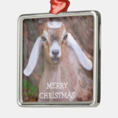 Joyful Baby Goat Kerstmis Metalen Ornament (Links)
