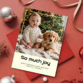 Joyful Baby & Pet Holiday christmas card Feestdagenkaart