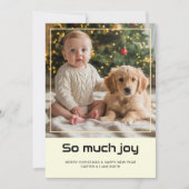 Joyful Baby & Pet Holiday christmas card Feestdagenkaart (Voorkant)