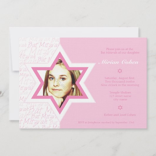 Joyful - Bat Mitzvah Uitnodiging (Voorkant)