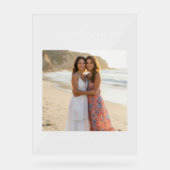 Joyful Beach Romantic Photo Acryl Bord (Voorkant)
