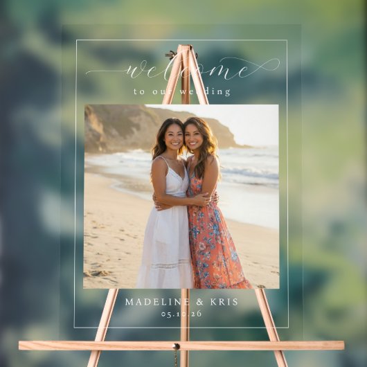Joyful Beach Romantic Photo Acryl Bord (Neutraal)