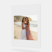 Joyful Beach Romantic Photo Acryl Bord (Hoek)