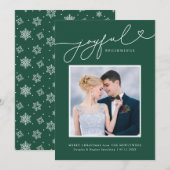 Joyful Beginnings Pas getrouwd Eerste Kerstkaart (Voorkant / Achterkant)