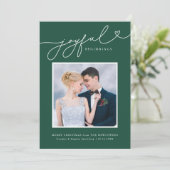 Joyful Beginnings Pas getrouwd Eerste Kerstkaart (Staand voorkant)