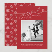 Joyful Beginnings Pas getrouwd Eerste Kerstkaart (Voorkant / Achterkant)