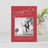 Joyful Beginnings Pas getrouwd Eerste Kerstkaart (Staand voorkant)