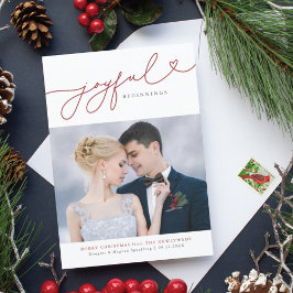 Joyful Beginnings Pas getrouwd Eerste Kerstkaart