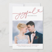 Joyful Beginnings Pas getrouwd Eerste Kerstkaart (Voorkant)