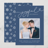 Joyful Beginnings Pas getrouwd Eerste Kerstkaart (Voorkant / Achterkant)