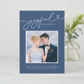 Joyful Beginnings Pas getrouwd Eerste Kerstkaart (Staand voorkant)