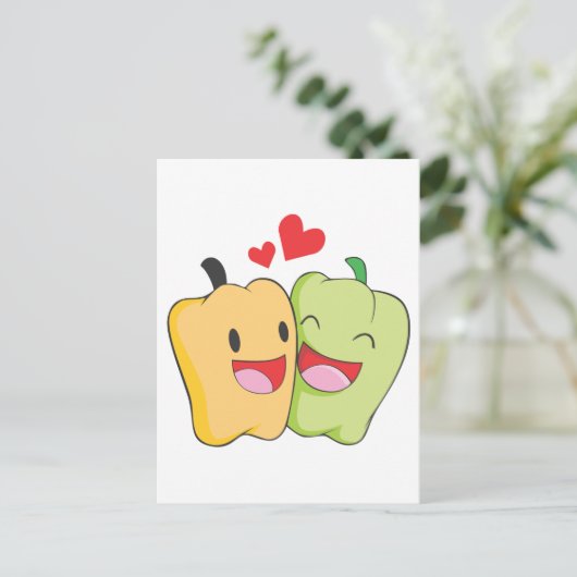 Joyful Bell Pepper Lovers Briefkaart (Staand voorkant)