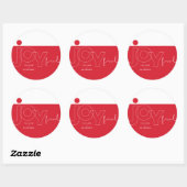 Joyful Big and Bold Red Dot Kerstmis of feestdag Ronde Sticker (Vel)