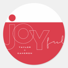 Joyful Big and Bold Red Dot Kerstmis of feestdag Ronde Sticker