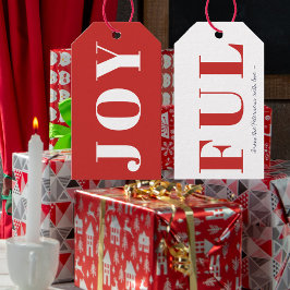 JOYFUL Big Typography Custom Text Modern Cadeaulabel