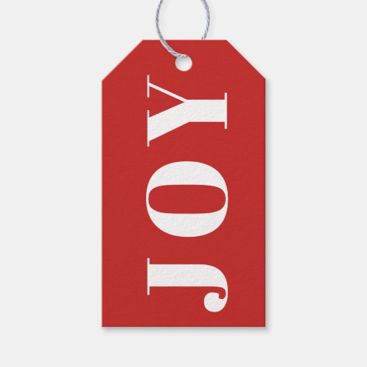 JOYFUL Big Typography Custom Text Modern Cadeaulabel (Voorkant)