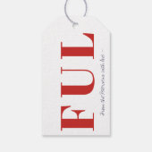 JOYFUL Big Typography Custom Text Modern Cadeaulabel (Achterkant)