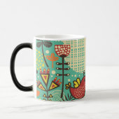 Joyful Birds in a Colorful Garden Mug Magische Mok (Links)