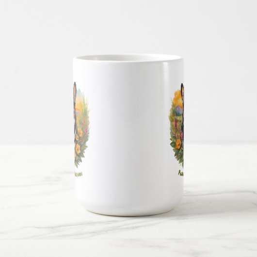 Joyful Black Corgi Koffiemok (Center)