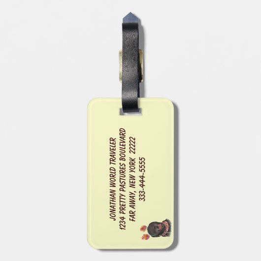 Joyful Black Labrador Retriever Dog Bagagelabel (Achterkant verticaal)