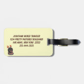 Joyful Black Labrador Retriever Dog Bagagelabel (Achterkant horizontaal)