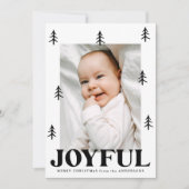 Joyful Black Trees 2 Foto Feestdagenkaart (Voorkant)
