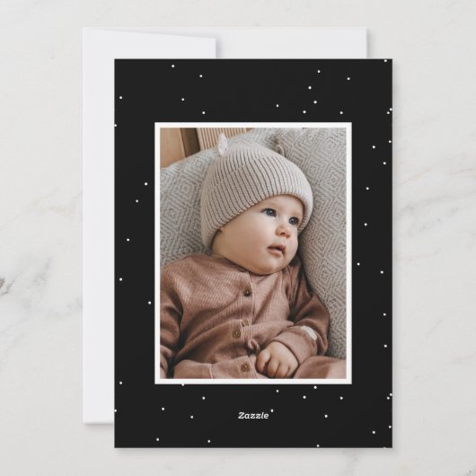 Joyful Black Trees 2 Foto Feestdagenkaart (Achterkant)