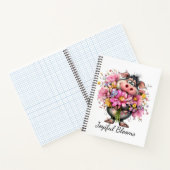 Joyful Blooms Cute Animal Floral Spiral Notebook Notitieboek (Binnen)