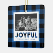 Joyful Blue Buffalo Pset Photo Ornament (Links)