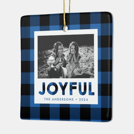 Joyful Blue Buffalo Pset Photo Ornament (Links)