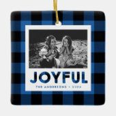 Joyful Blue Buffalo Pset Photo Ornament (Voorkant)