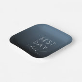 Joyful Blue Gradient Wedding Plates Papieren Bordje (Gebogen)