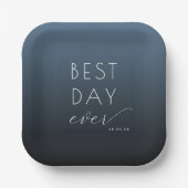 Joyful Blue Minimalist Celebration Papieren Bordje (Voorkant)