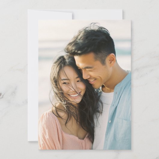 Joyful Blue Pink Photo Kaart (Voorkant)