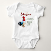Joyful Boerderij Life Aangepaste naam Romper (Voorkant)