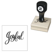 ‘Joyful’ borstel belettering Rubberstempel (Gestempeld)