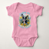 Joyful Boston Terrier Bloom - Aangepast Romper (Voorkant)