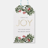 Joyful Boughs of Holly Cadeaulabel (Voorkant)